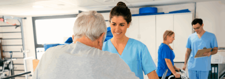An Allied Health Professional placed by Hunter Gatherer AHP providing patient care in a clinical setting, reflecting the flexibility and impact of locum AHP roles.
