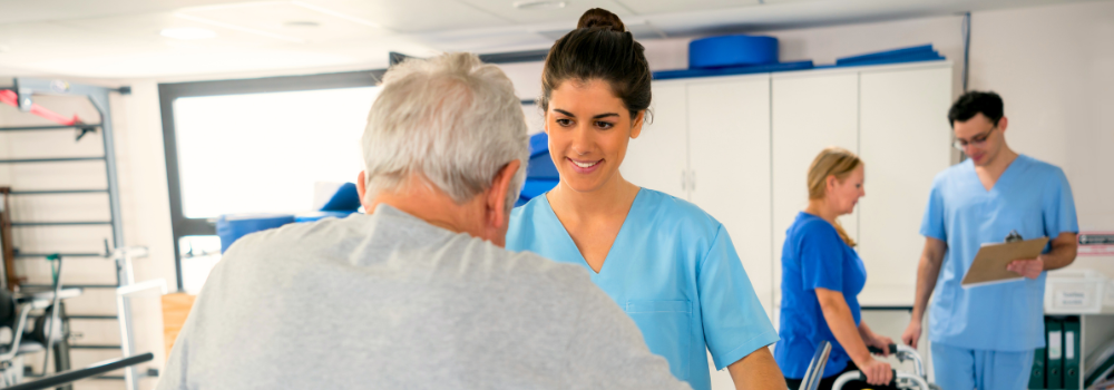 An Allied Health Professional placed by Hunter Gatherer AHP providing patient care in a clinical setting, reflecting the flexibility and impact of locum AHP roles.