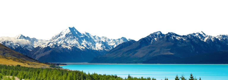 Mountain and lake landscape in New Zealand, representing lifestyle and work-life balance for AHPs relocating in 2026
